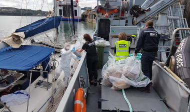 Drugs being removed from boat
