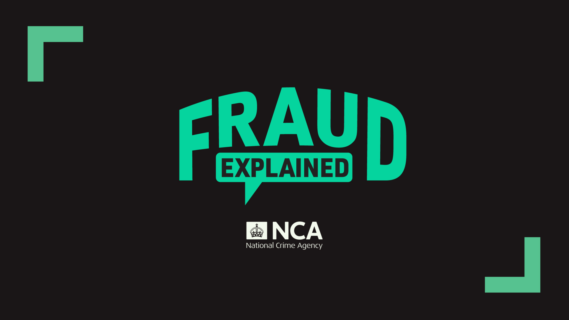 Fraud Explained written in green text on a charcoal background