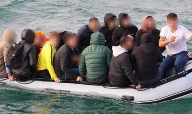 Immigrants on a boat