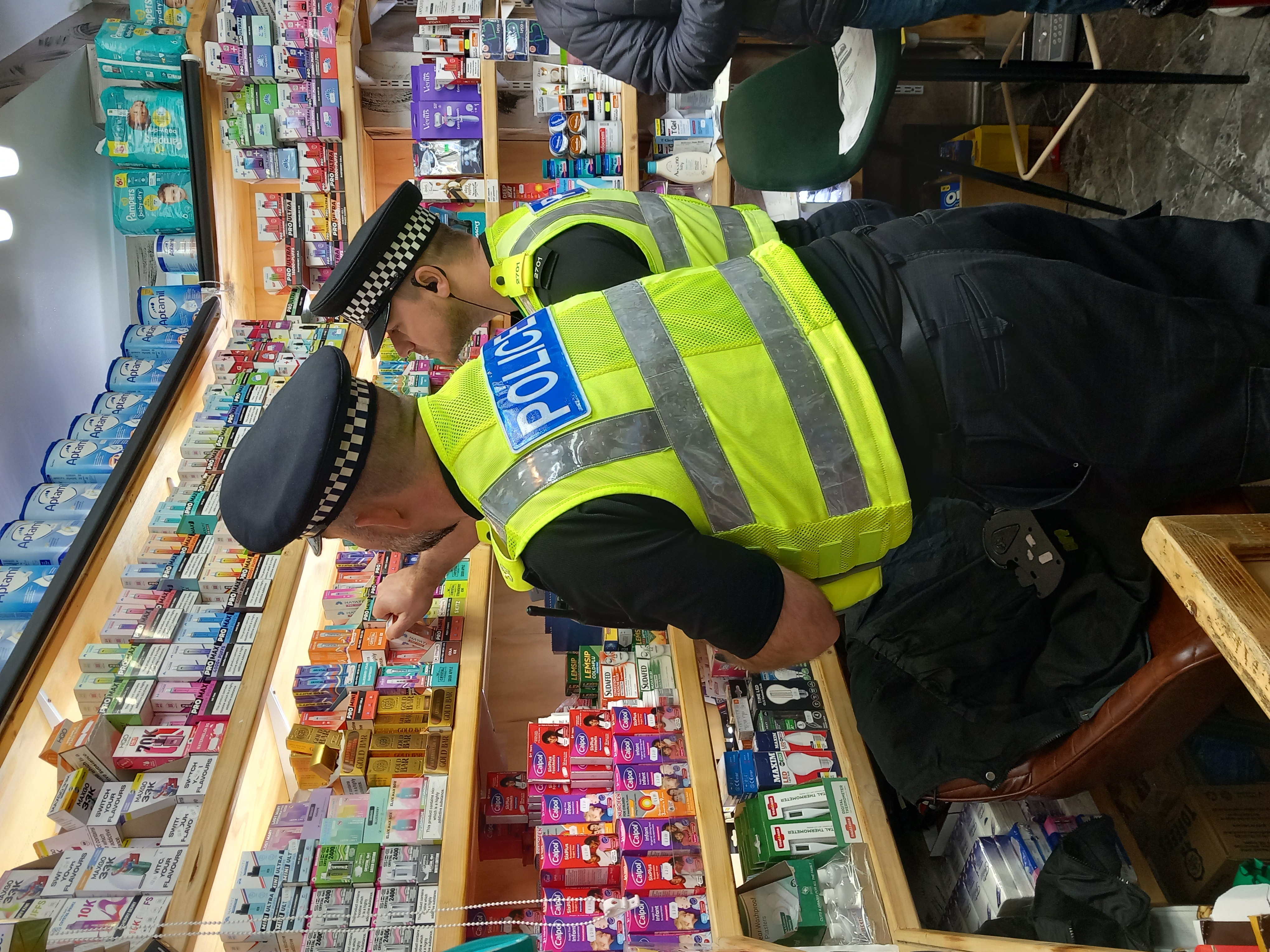 Cambridgeshire - Officers looking at vapes